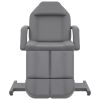 Beauty Treatment Chair Faux Leather Gray 70.9"x24.4"x30.7"