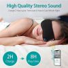 3D Stereo Eyeglasses Luminous Breathable Sleep Dual Ear Music Telephone Eyeglasses Music Call Eye Mask Christmas Gift For Women/Kids/Children/Men/Adul